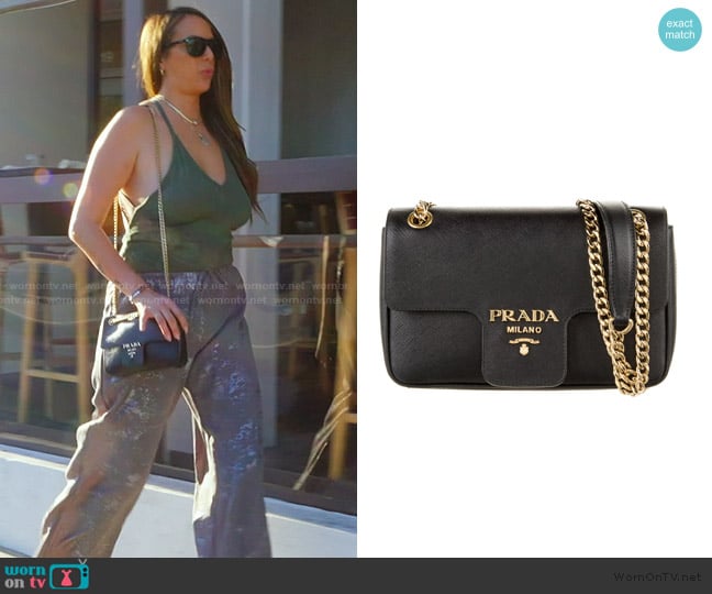 Prada Saffiano Pattina Flap Bag worn by Kristen Doute on The Valley