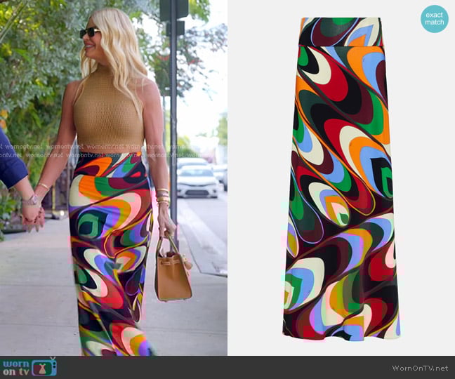 Pucci Onde Maxi Skirt worn by Alexia Echevarria (Alexia Echevarria) on The Real Housewives of Miami