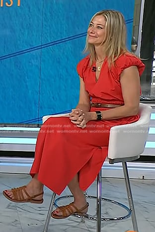 Dr. Jennifer Haythe's red midi dress on Today