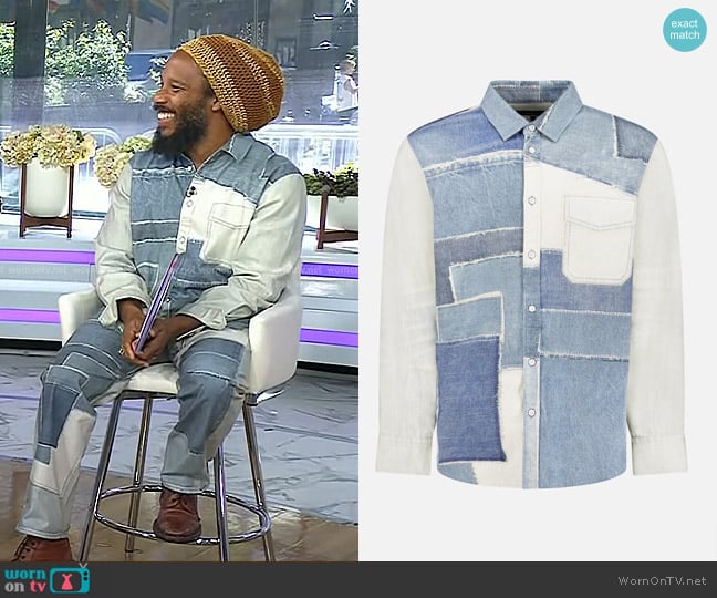Rag & Bone Miramar CPO Shirt in Cotton-Lyocell worn by Ziggy Marley on Today