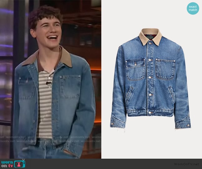 Ralph Lauren Polo Country Denim Jacket worn by Sam Nivola on The Kelly Clarkson Show