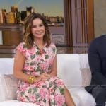 Rebecca’s floral print sleeveless dress on Good Morning America