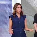 Rebecca’s navy belted shirtdress on Good Morning America
