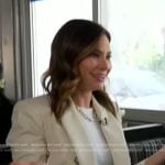 Rebecca’s ivory leather blazer on Good Morning America