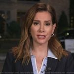 Rebecca’s blue chevron polo on Good Morning America