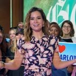 Rebecca’s navy floral dress on Good Morning America