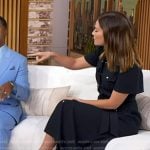 Rebecca’s black studded sandals on Good Morning America