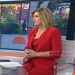 Christine’s red cami and suit on Today