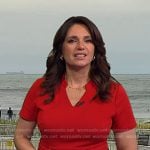 Maria’s red v-neck short sleeve dress on Today