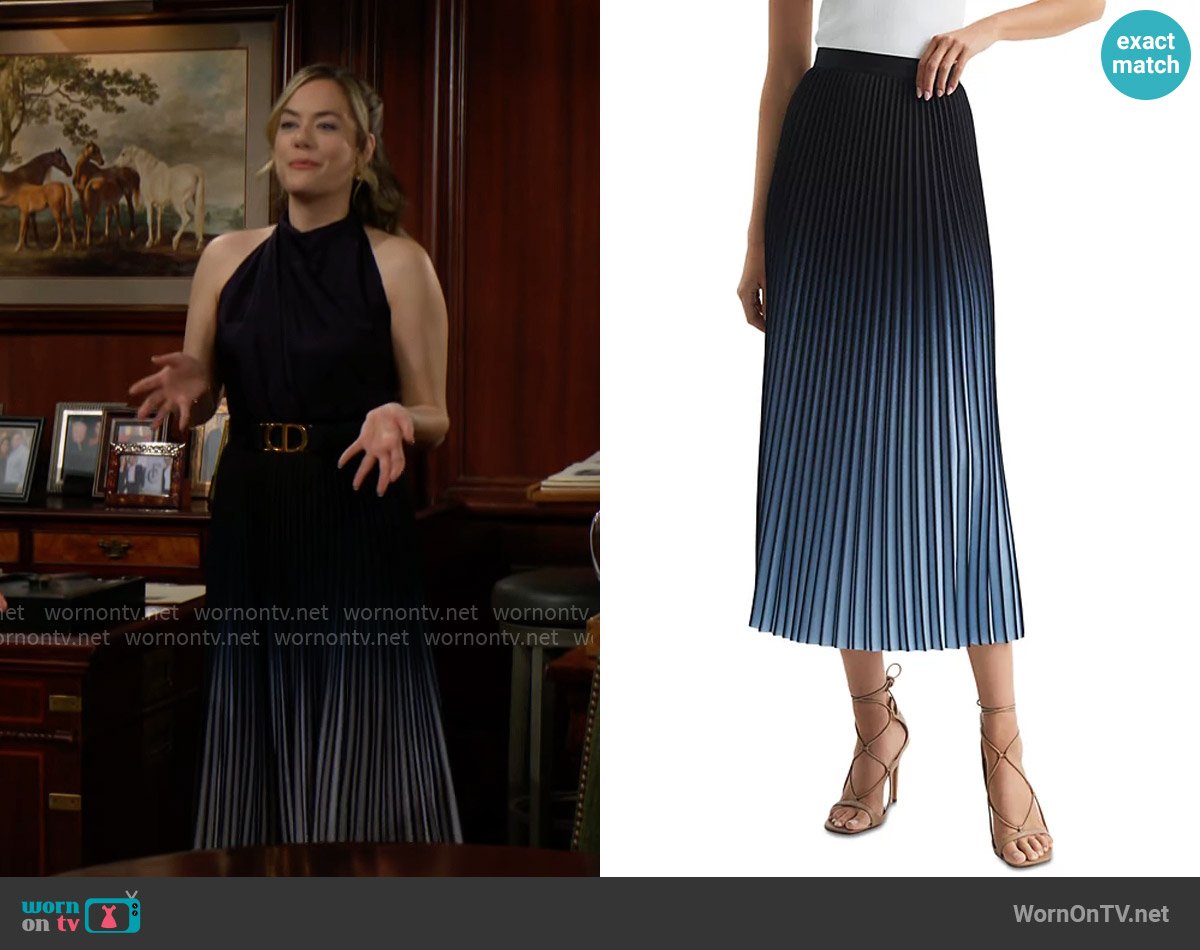Reiss Marlie Skirt worn by Hope Logan (Annika Noelle) on The Bold and the Beautiful
