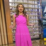 Rhiannon’s pink asymmetric dress on Good Morning America