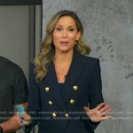 Rhiannon’s navy blazer with gold buttons on Good Morning America