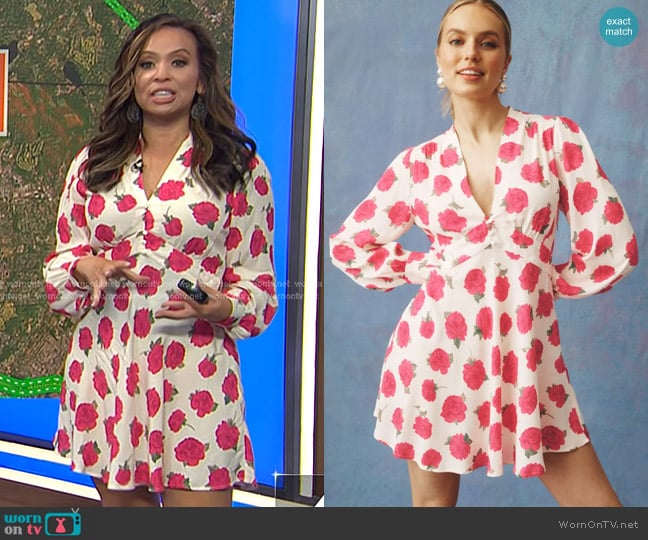 Rixo Hebe Mini Dress worn by Adelle Caballero on Today