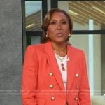 Robin’s orange double breasted blazer on Good Morning America