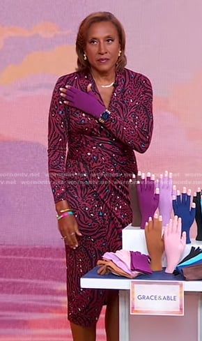 Robin's red animal print dress on Good Morning America