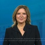 Christine Romans’ black ruched sleeve blazer on Today