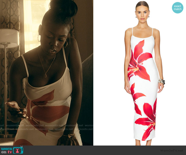 Runaway the Label Deia Midi Dress worn by Kiesha Williams (Birgundi Baker) on The Chi