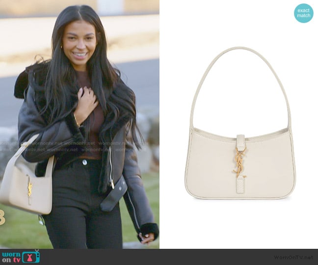 Saint Laurent Le 5 a 7 Mini Hobo in Smooth Leather worn by Layla Taylor on The Secret Lives of Mormon Wives