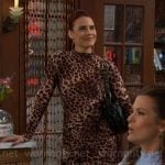 Sally’s long sleeve leopard print dress on The Young and the Restless