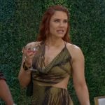Sally’s printed cowl neck maxi dress on The Young and the Restless