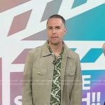 Sam Rockwell’s green floral shirt and beige jacket on Today
