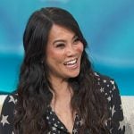 Dr Sandra Lee’s black star print blouse on Access Hollywood