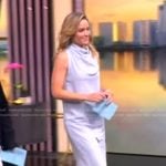 Sara’s blue cowl neck dress on The View