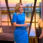 Sara’s blue ruched side dress on The View