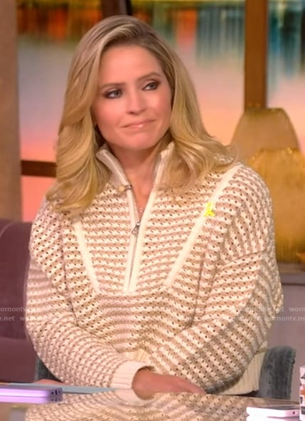Sara’s knit cropped sweater on The View