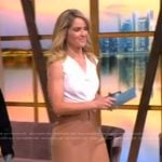 Sara’s brown leather twisted skirt on The View