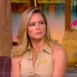 Sara’s khaki sleeveless top on The View