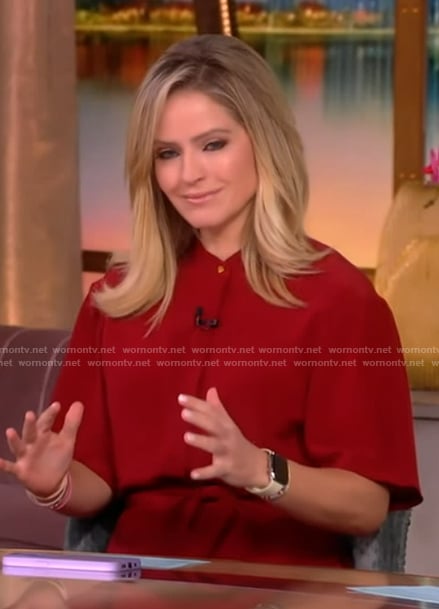 Sara’s red belted dress on The View