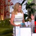 Sara’s white striped knit dress on The View