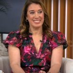 Sarah Gelman’s floral dress on CBS Mornings
