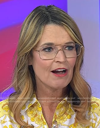 Savannah's gold frame glasses on Today
