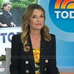 Savannah’s rose print dress and blazer on Today