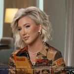 Savannah Chrisley's brown car print shirt on Good Morning America