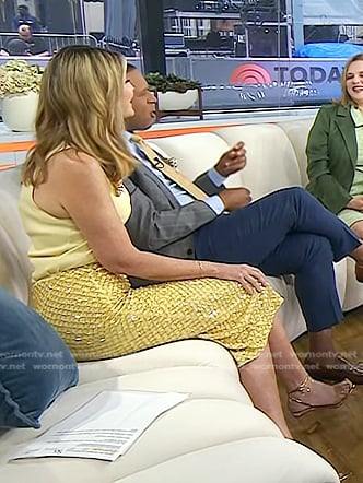 Savannah’s gold ankle strap PVC sandals on Today