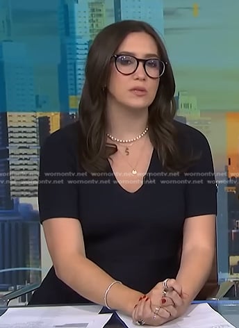 Savannah's navy v-neck dress on NBC News