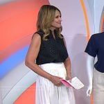 Savannah’s white poplin skirt and eyelet top on Today