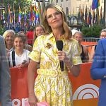 Savannah’s yellow floral beted shirtdress on Today