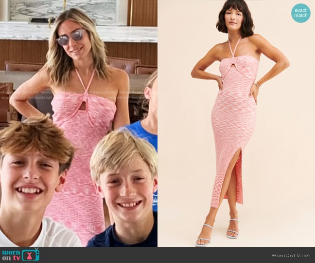 Saylor Barbie Midi Dress in pink worn by Kristin Cavallari on Honestly Cavallari The Headline Tour
