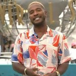 Scott’s abstract print shirt on Access Hollywood
