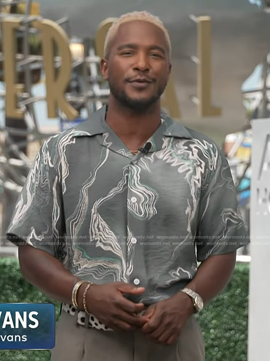 Scott’s marble print shirt on Access Hollywood