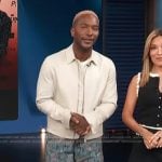 Scott’s floral print jeans on Access Hollywood