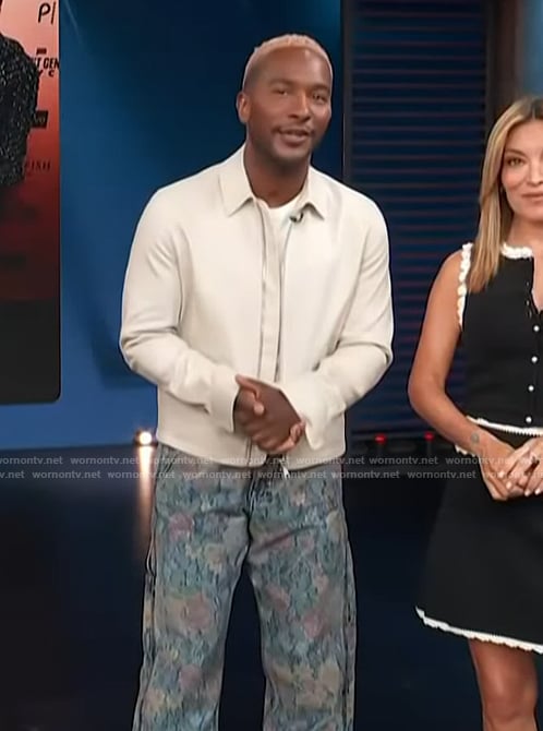 Scott’s floral print jeans on Access Hollywood