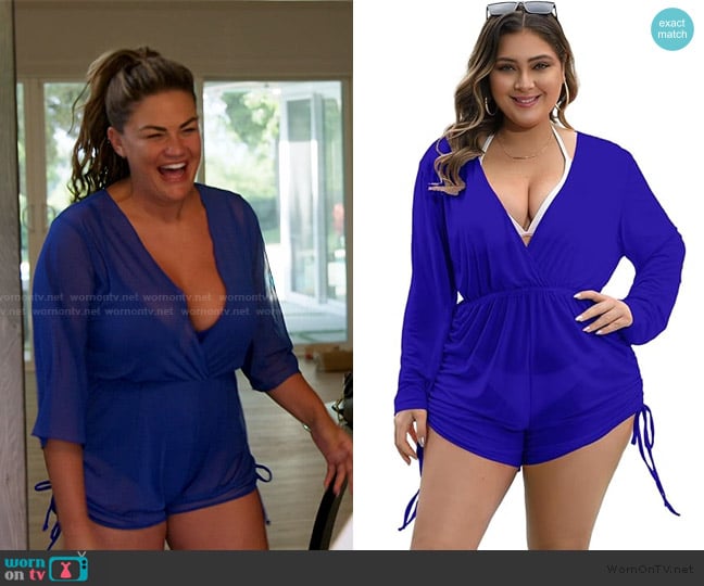 Seamoly Mesh V-neck Romper worn by Brittany Cartwright on The Valley