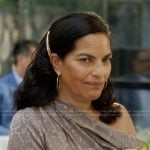 Seema’s snakeskin print top on And Just Like That