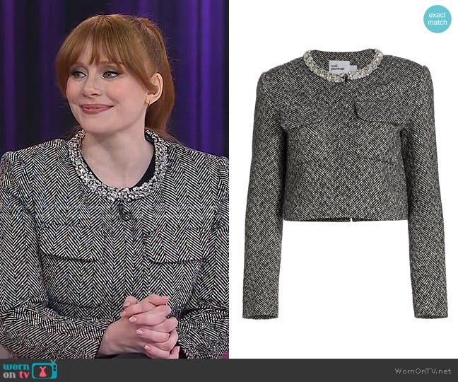 Self-Portrait Embellished Jacket worn by Bryce Dallas Howard on Today