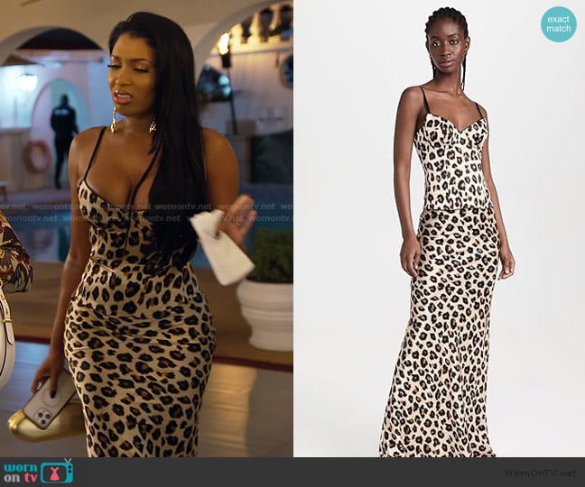 Sergio Hudson Bustier with Demi Cups worn by Brit Eady on The Real Housewives of Atlanta